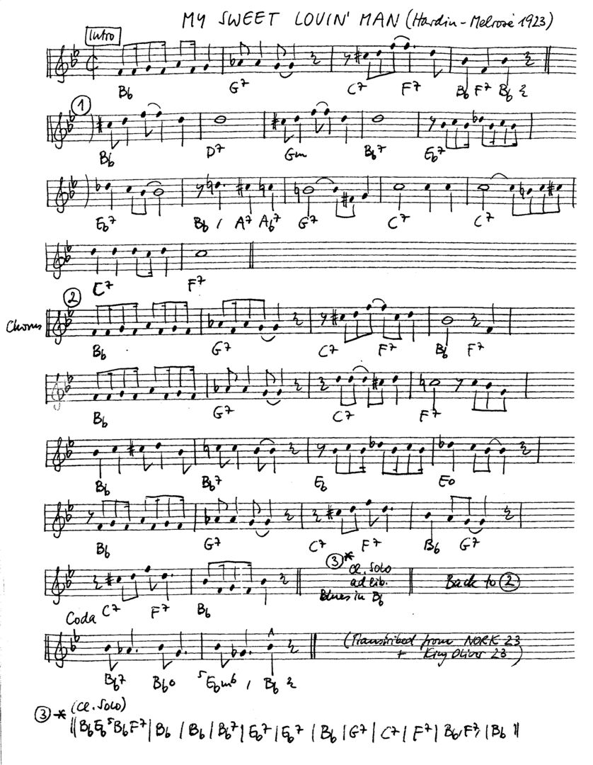 my sweet lovin' man leadsheet – book us for your next 20s or gatsby event